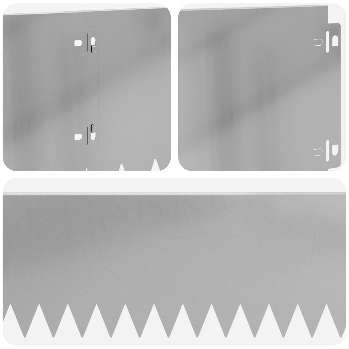 Lawn Edging 10 pcs 103 x 20 cm Steel Silver