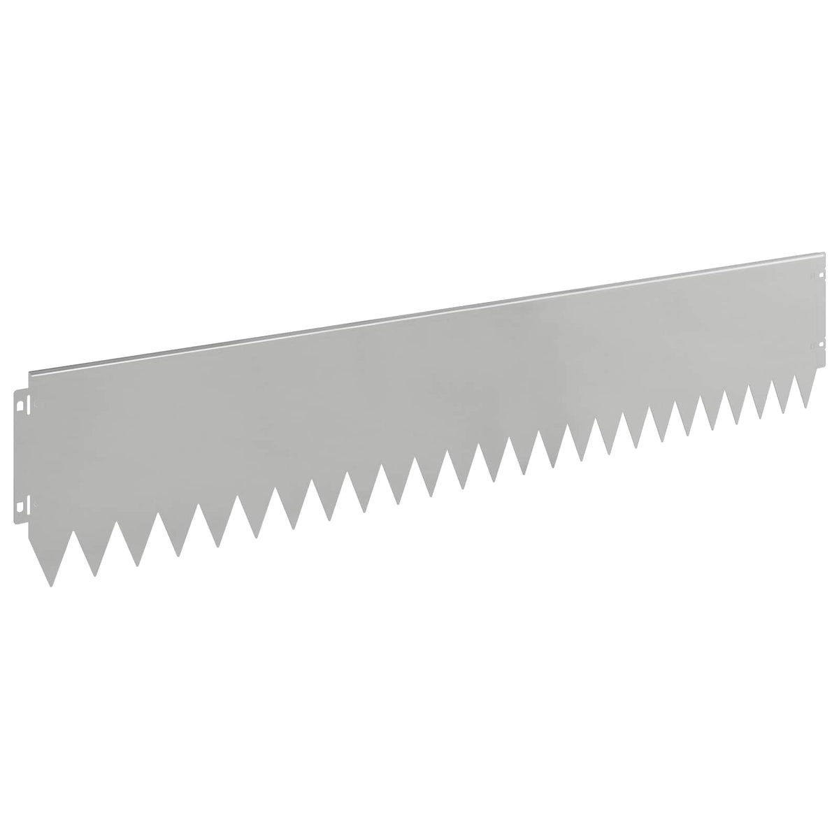 Lawn Edging 30 pcs 103 x 20 cm Steel Silver