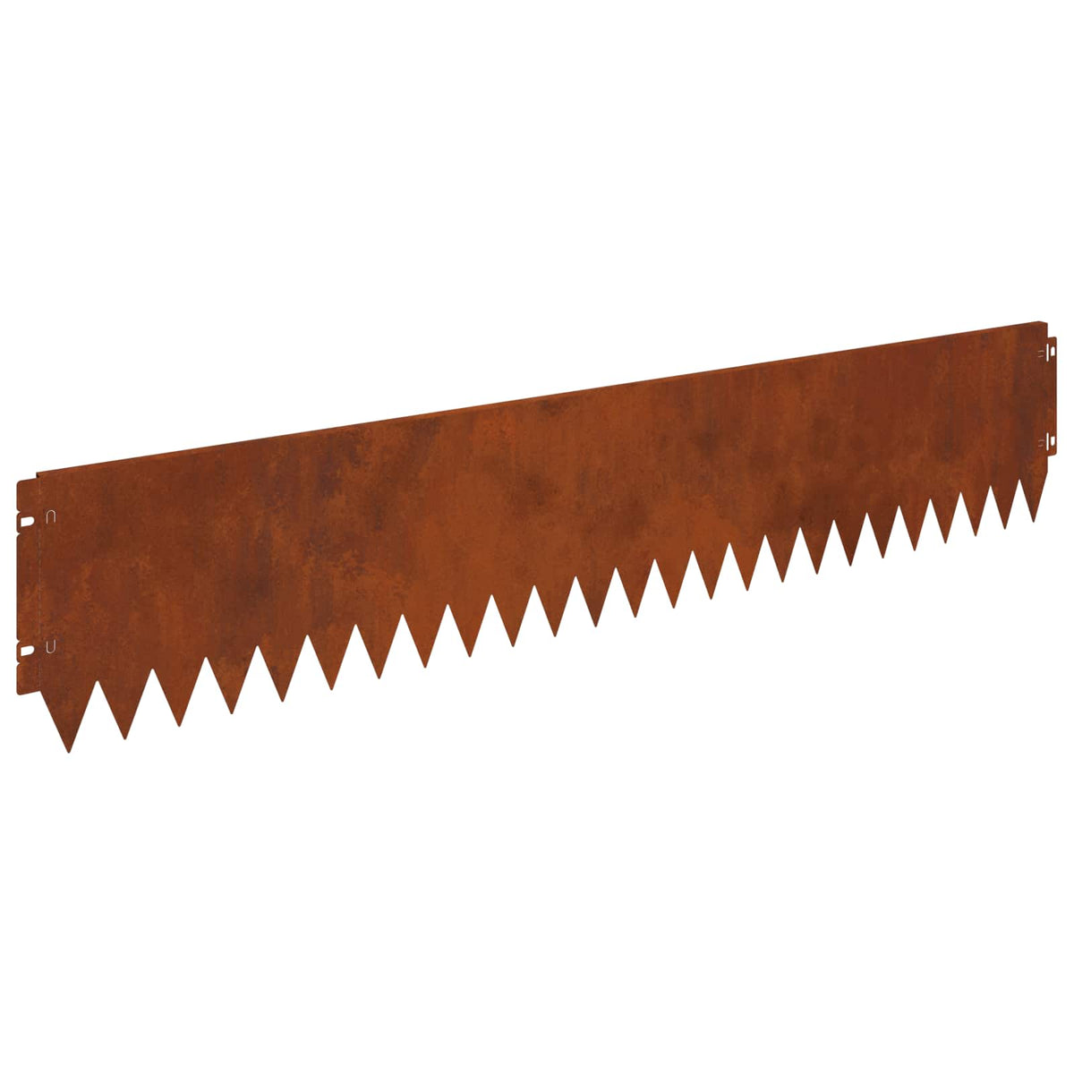 Lawn Edge with Top Bended 10 pcs 103x20cm Steel Rusty