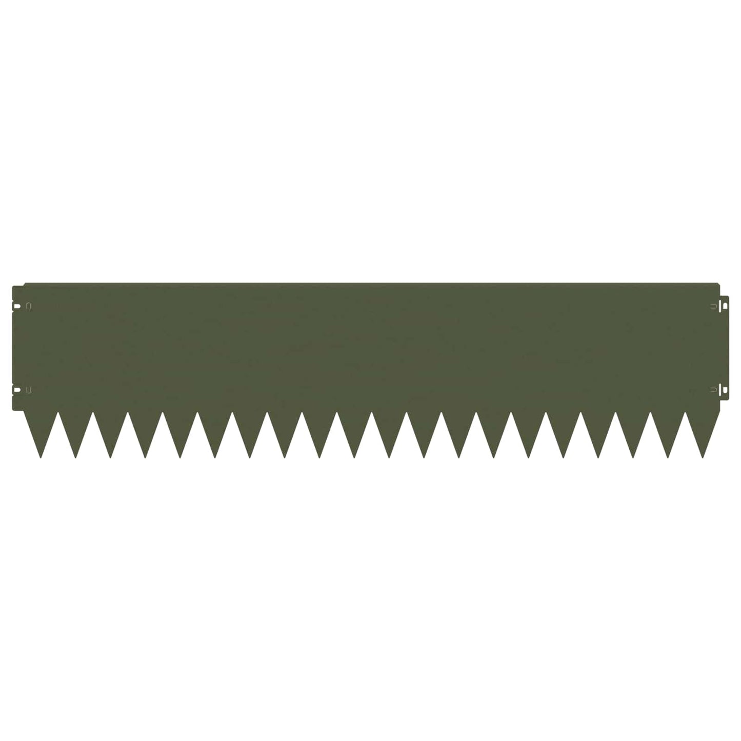 Lawn Edging 10 pcs 103 x 25 cm Steel Olive Green