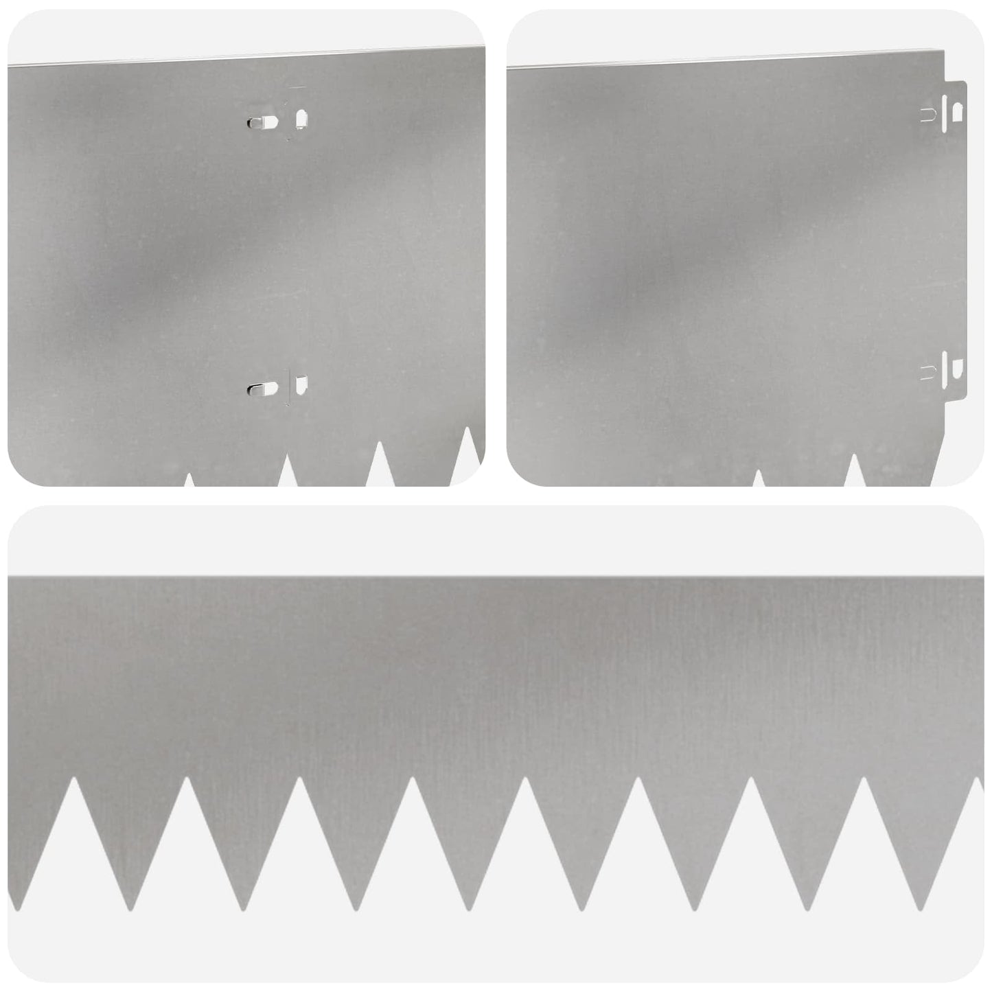 Lawn Edging 20 pcs 103 x 25 cm Steel Silver