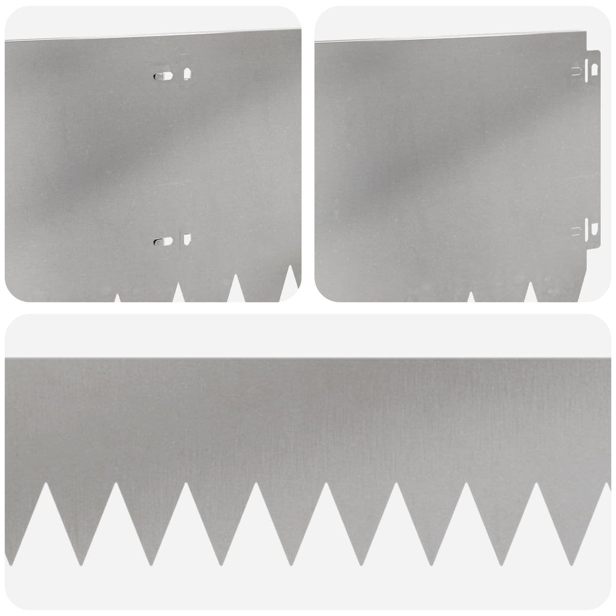 Lawn Edging 20 pcs 103 x 25 cm Steel Silver