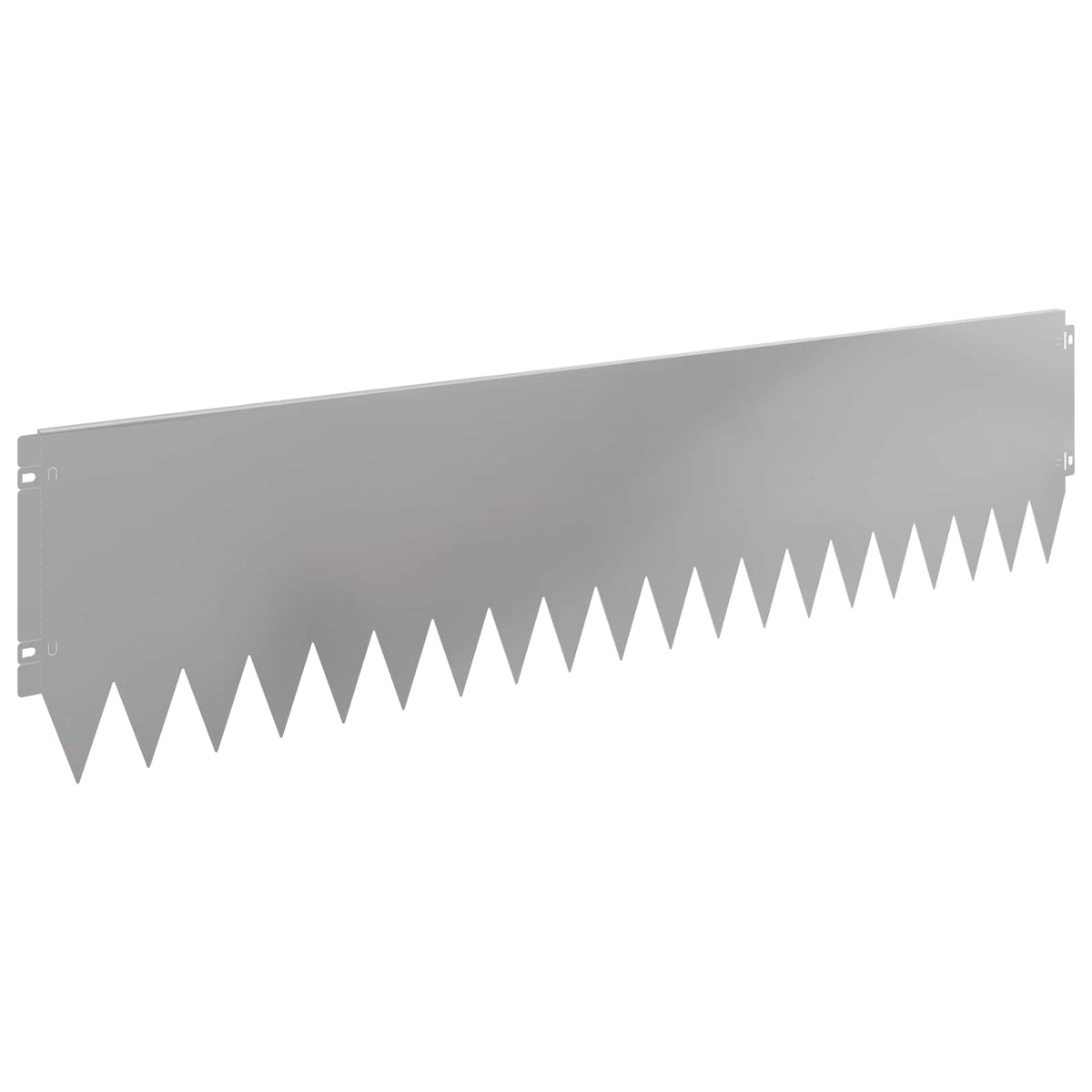 Lawn Edging 10 pcs 103 x 25 cm Steel Silver