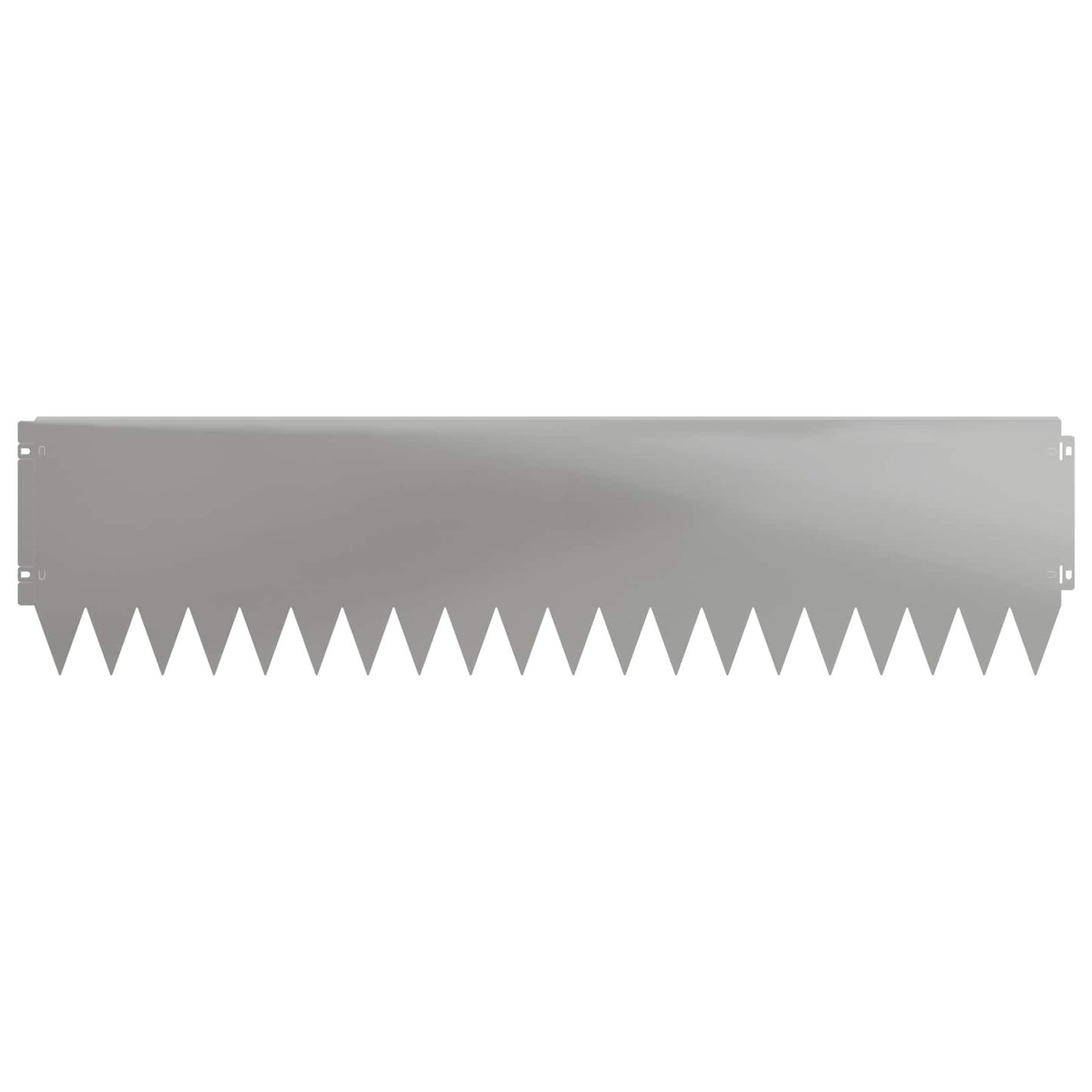Lawn Edging 10 pcs 103 x 25 cm Steel Silver