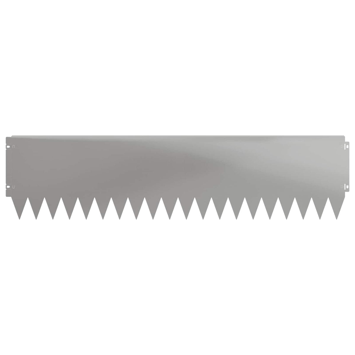Lawn Edging 20 pcs 103 x 25 cm Steel Silver