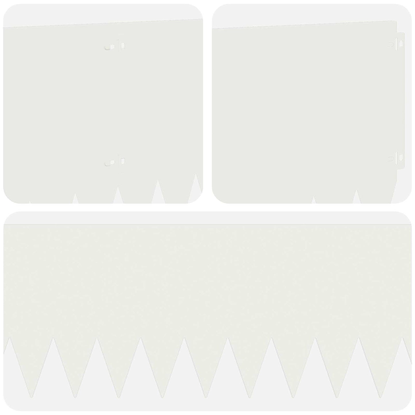 Lawn Edging 10 pcs 103 x 30 cm Steel White