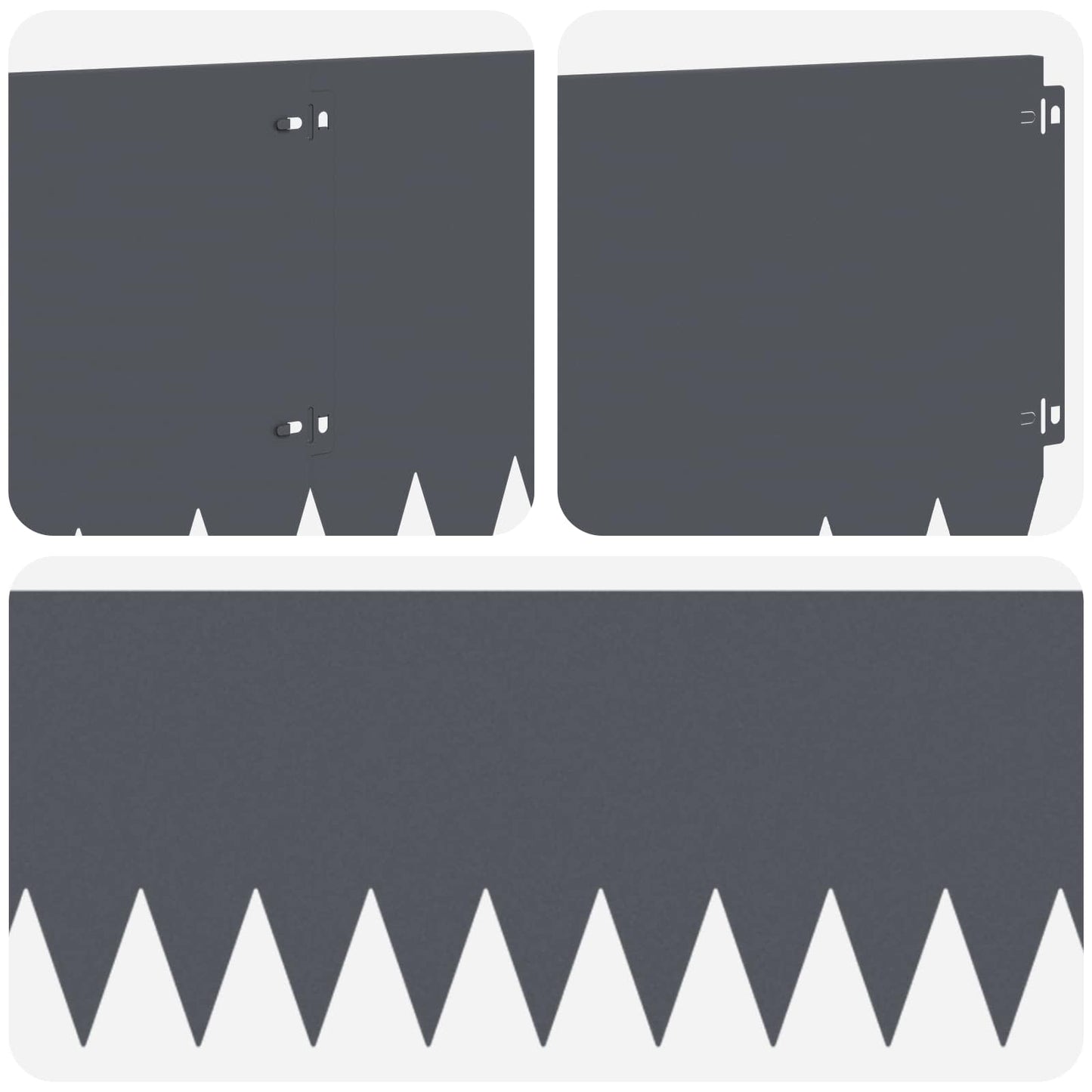 Lawn Edging 20 pcs 103 x 30 cm Steel Anthracite