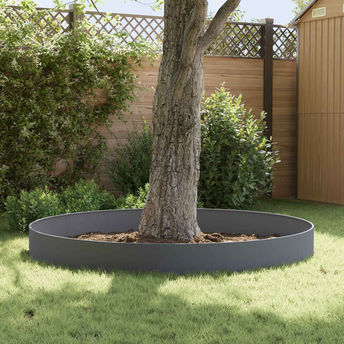 Lawn Edging 20 pcs 103 x 30 cm Steel Anthracite