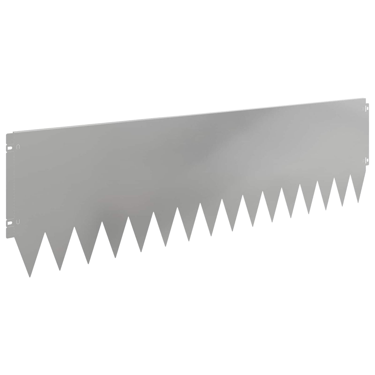 Lawn Edging 10 pcs 103 x 30 cm Steel Silver