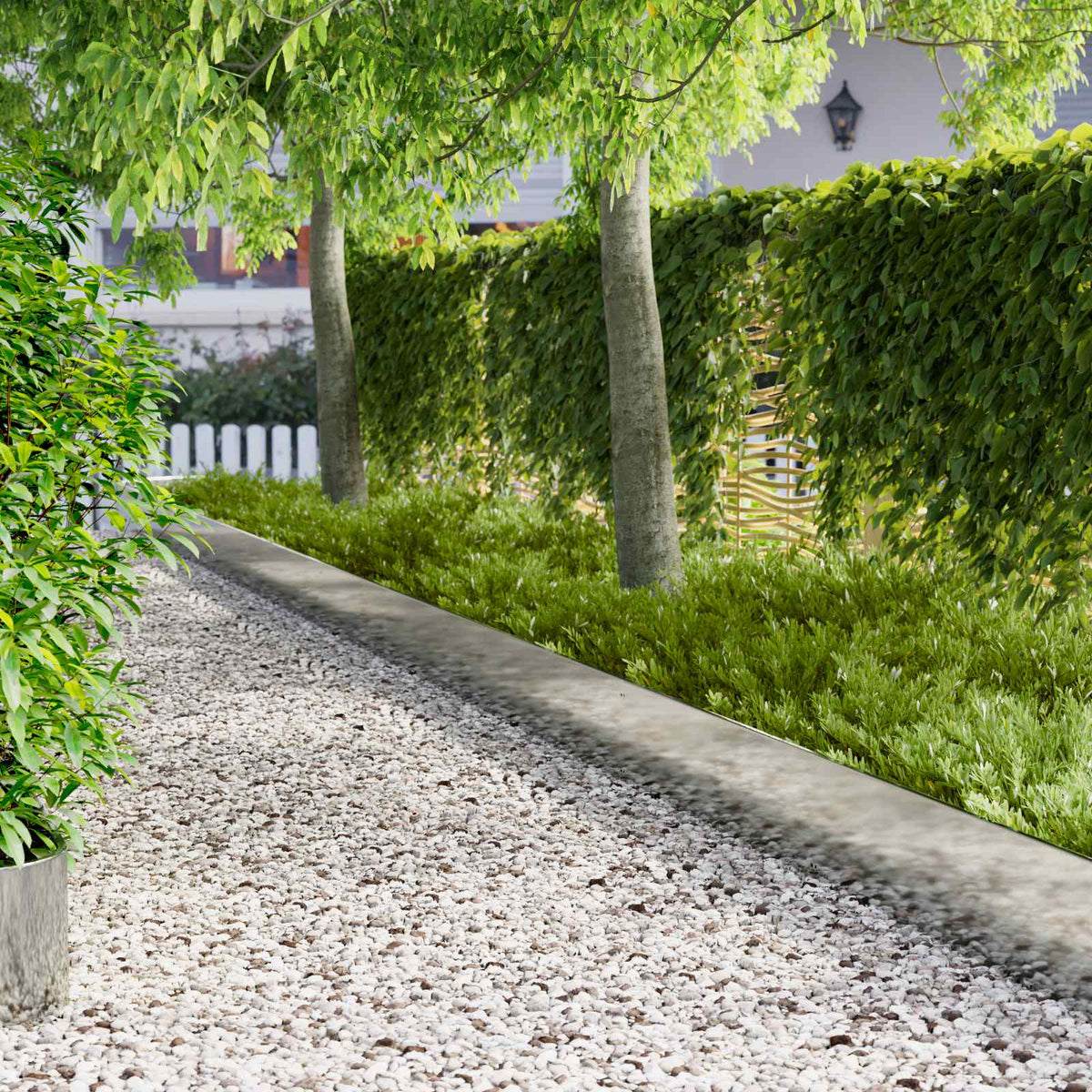 Lawn Edging 20 pcs 103 x 30 cm Steel Silver