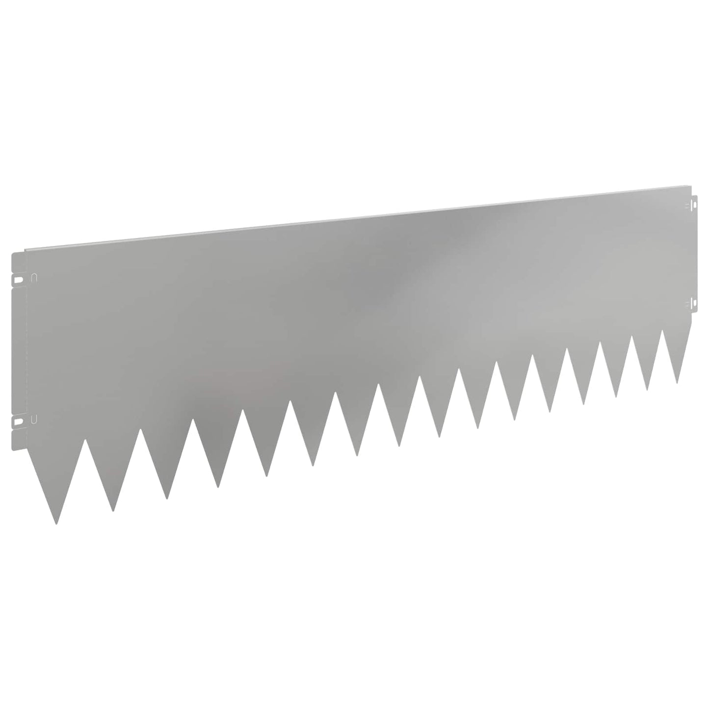 Lawn Edging 20 pcs 103 x 30 cm Steel Silver