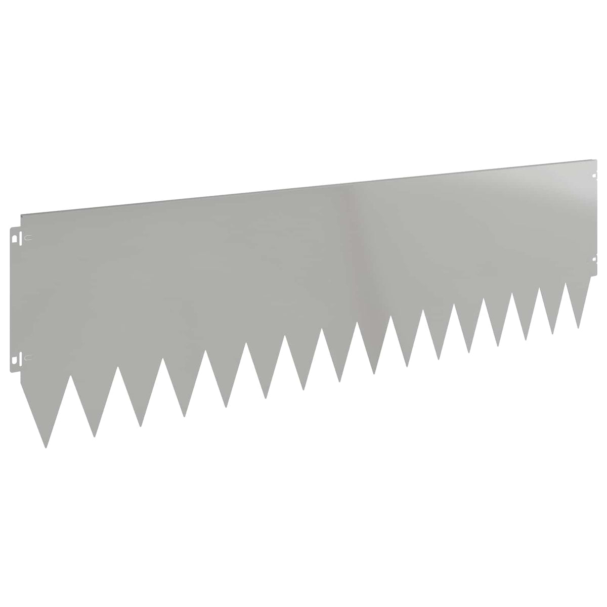 Lawn Edging 20 pcs 103 x 30 cm Steel Silver