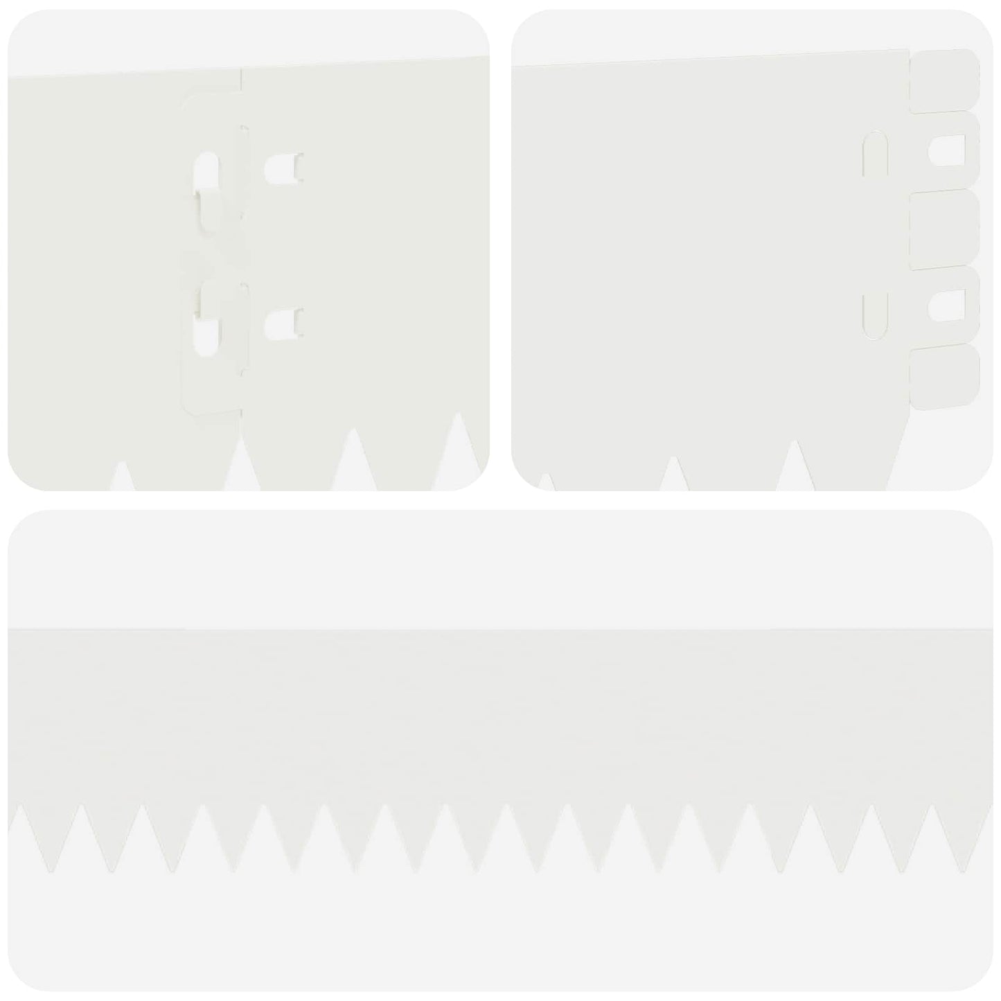 Lawn Edging 50 pcs 103 x 10 cm Steel White