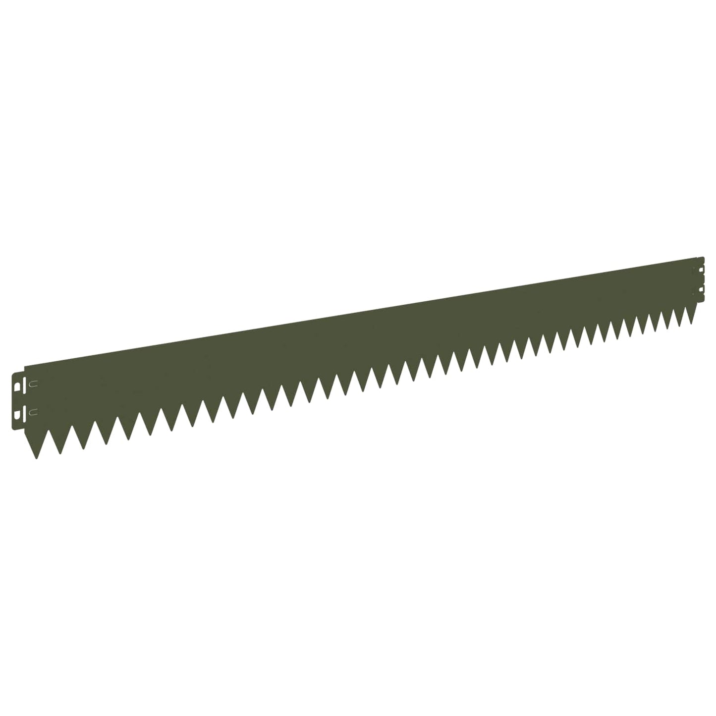 Lawn Edging 10 pcs 103 x 10 cm Steel Olive Green