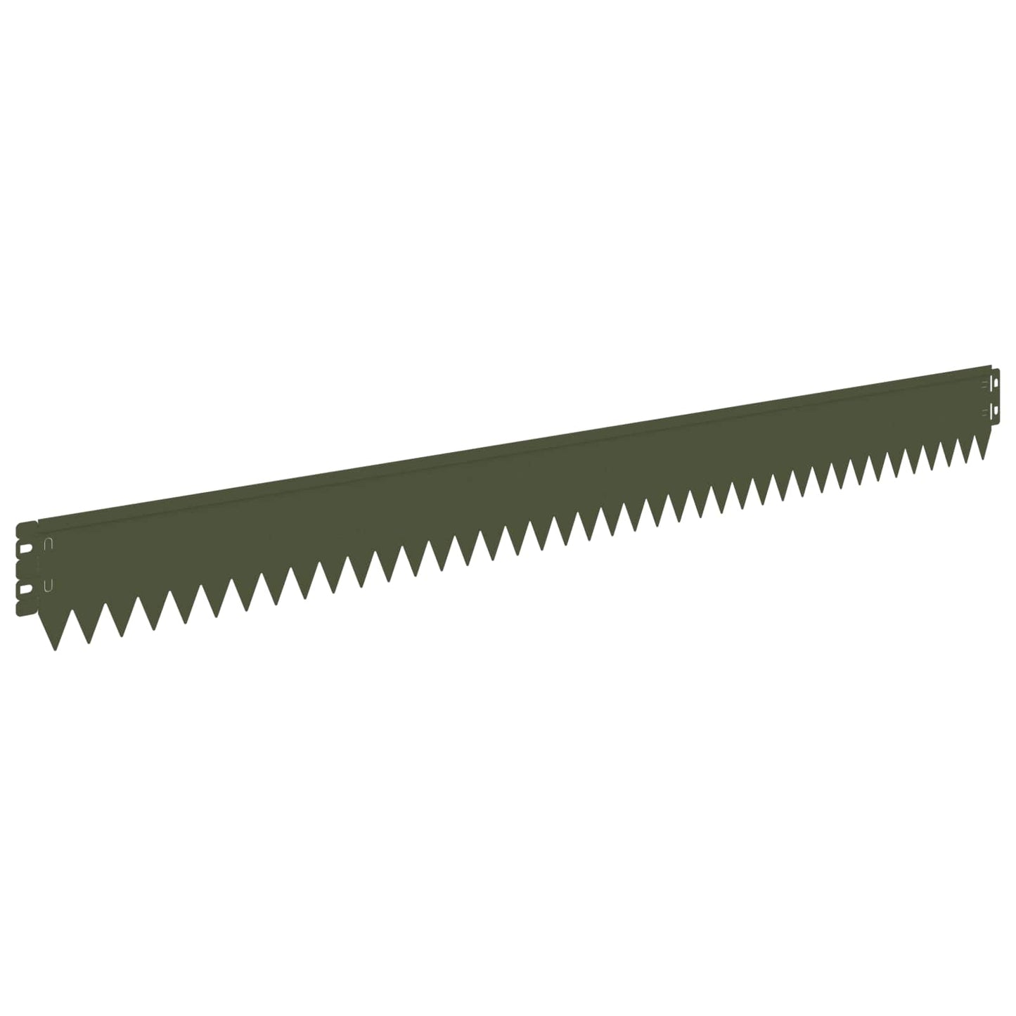 Lawn Edging 10 pcs 103 x 10 cm Steel Olive Green