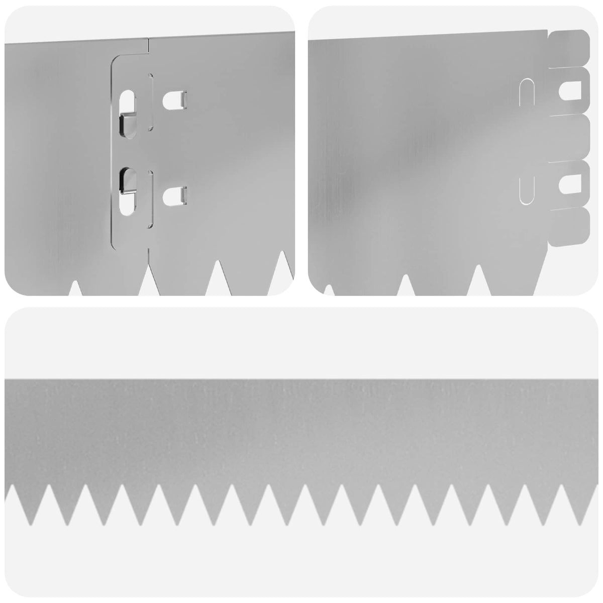 Lawn Edging 10 pcs 103 x 10 cm Steel Silver