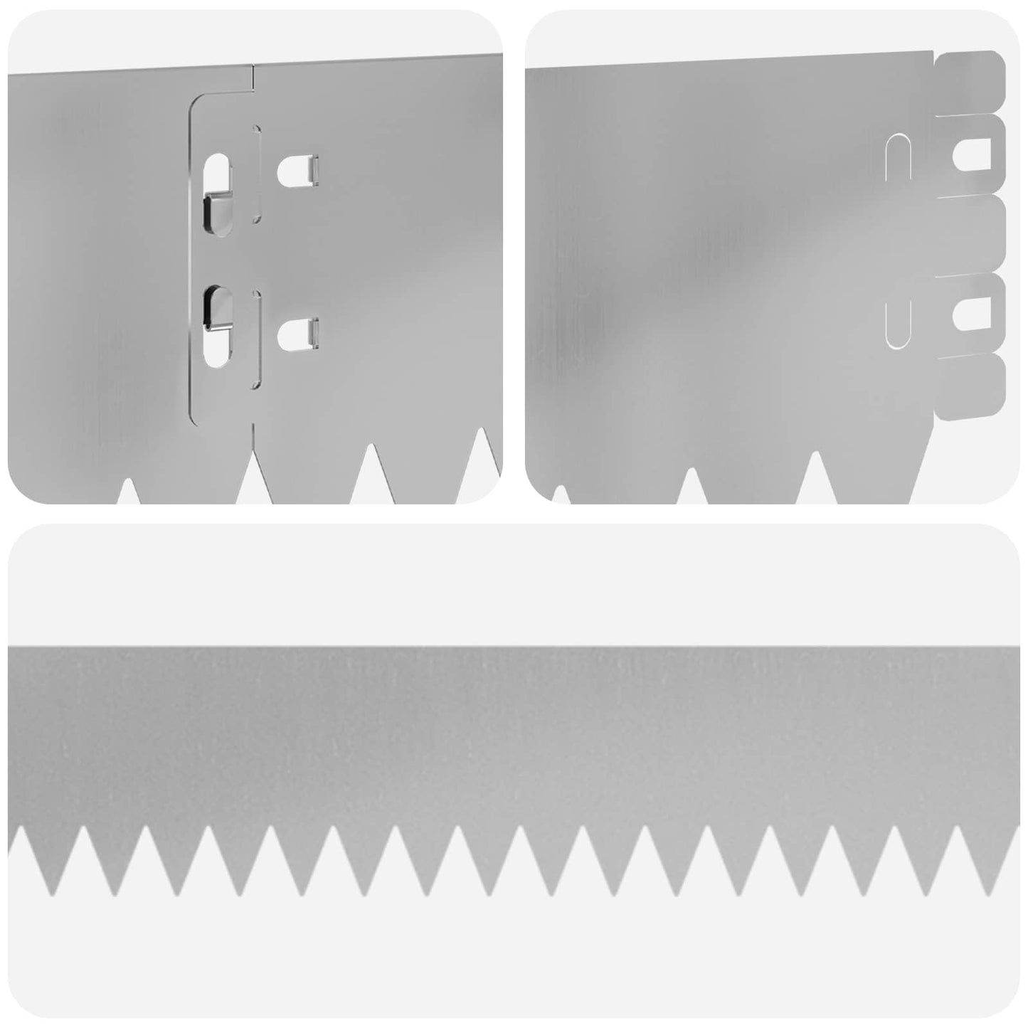 Lawn Edging 30 pcs 103 x 10 cm Steel Silver