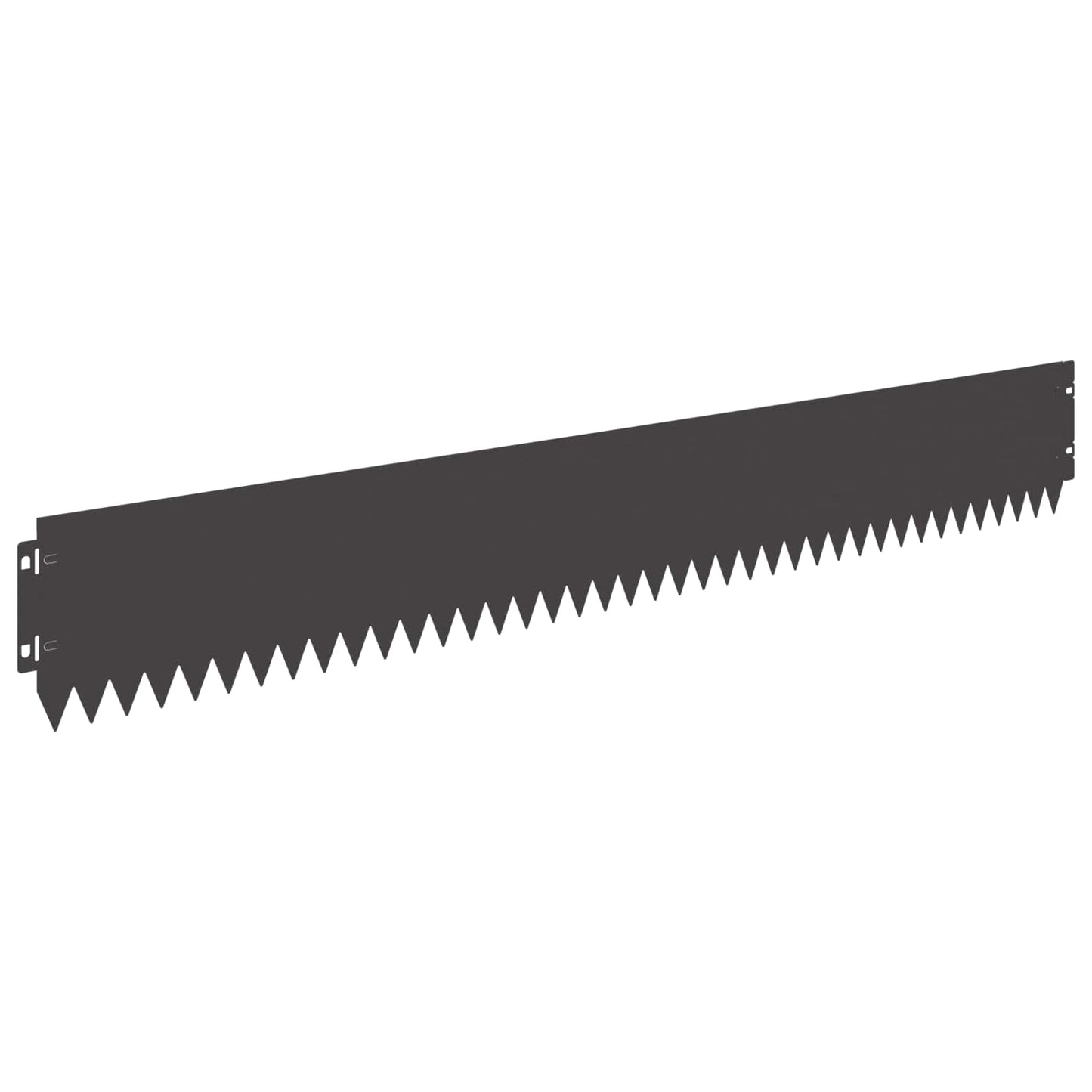 Lawn Edging 10 pcs 103 x 15 cm Steel Black
