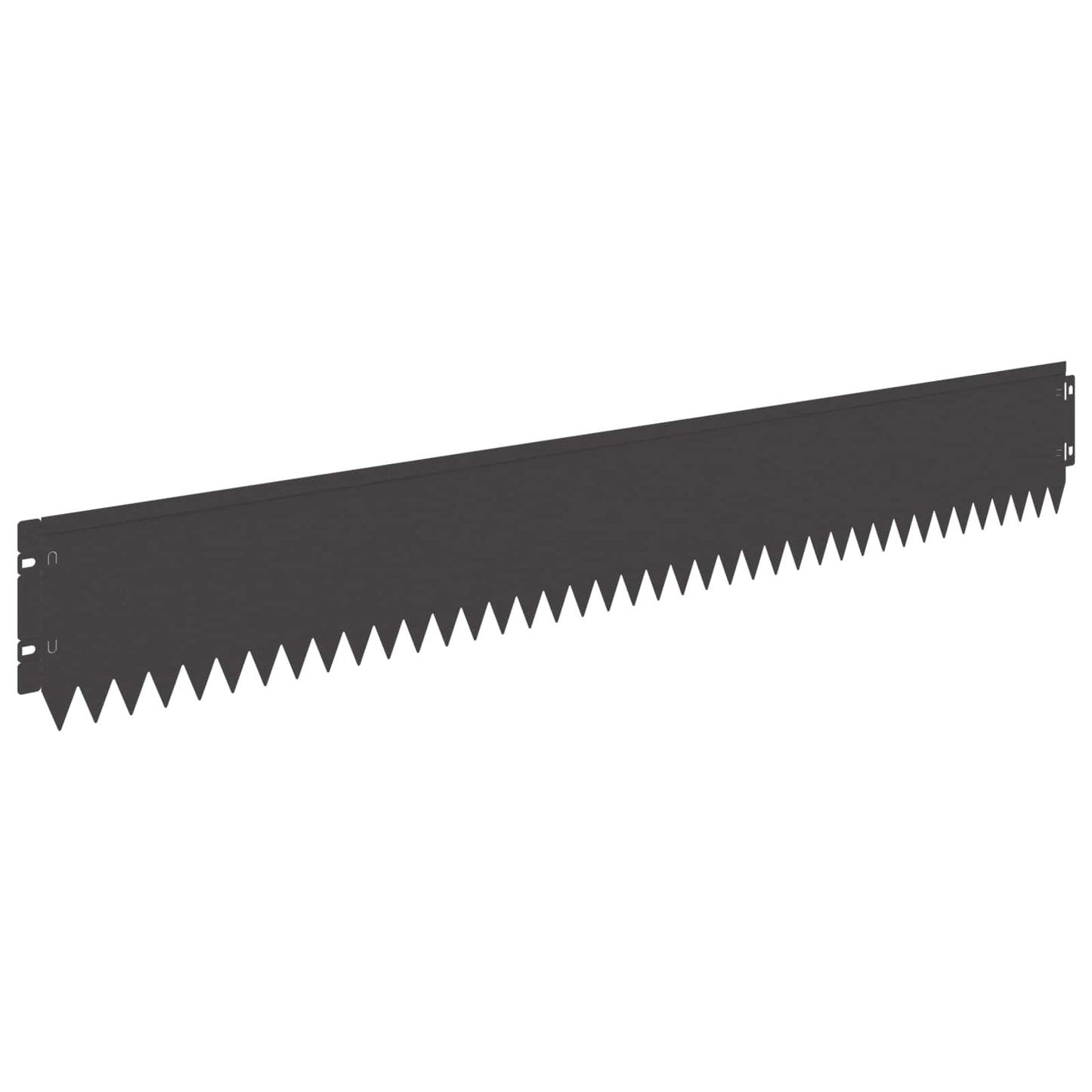 Lawn Edging 20 pcs 103 x 15 cm Steel Black