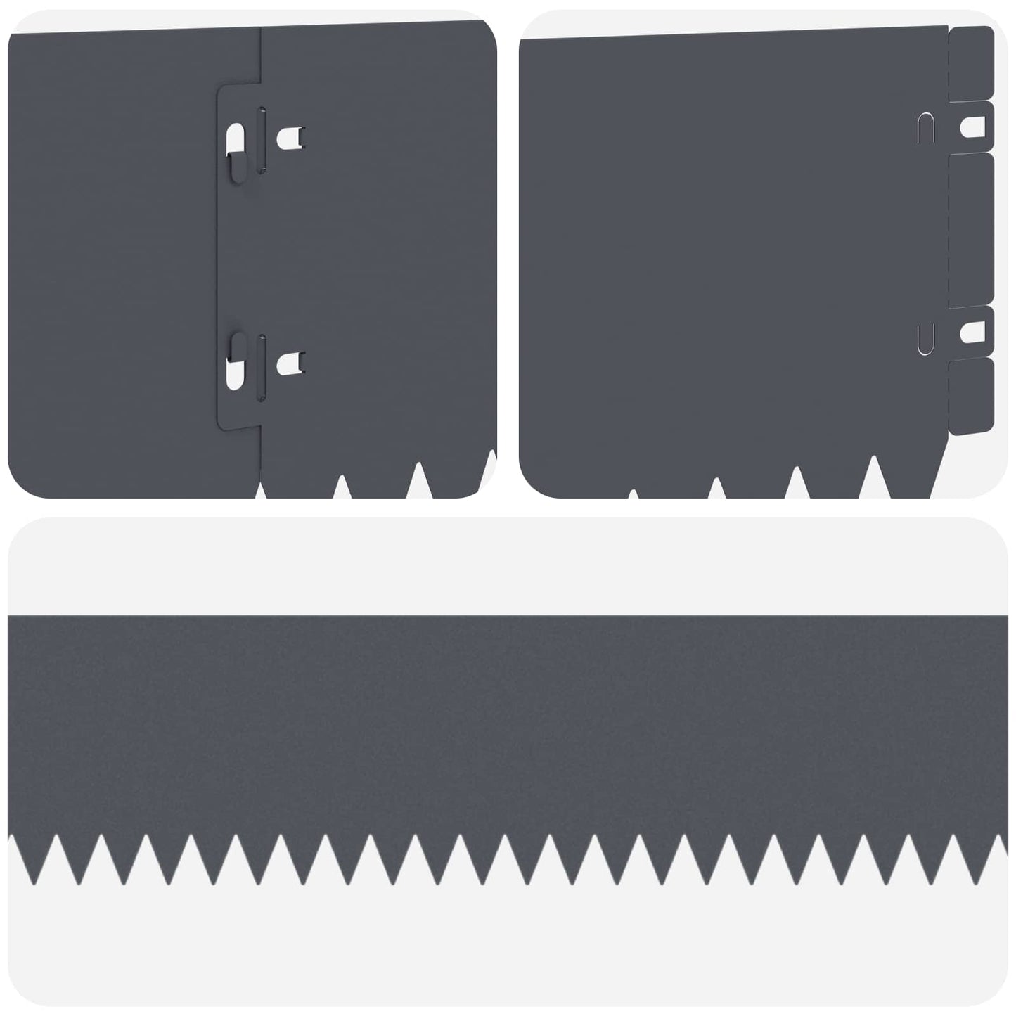 Lawn Edging 10 pcs 103 x 15 cm Steel Anthracite