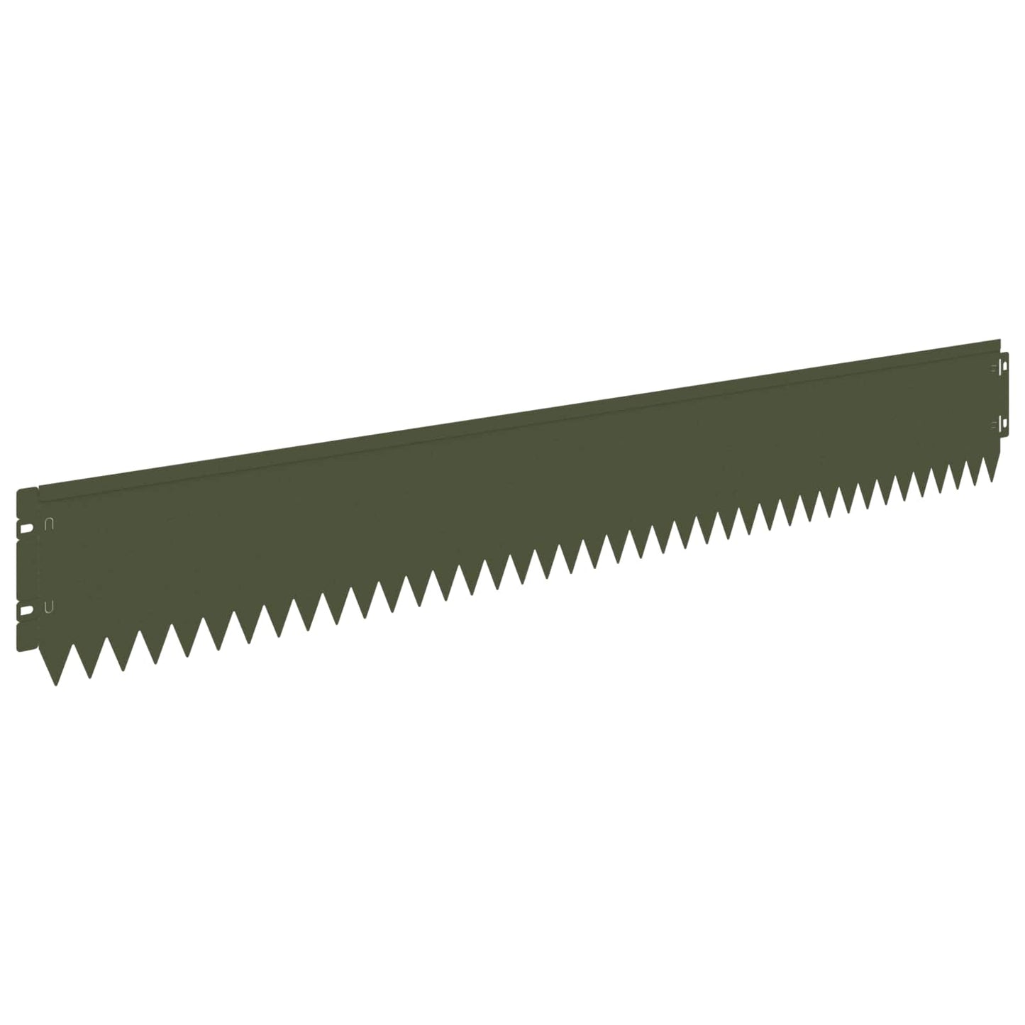 Lawn Edging 10 pcs 103 x 15 cm Steel Olive Green