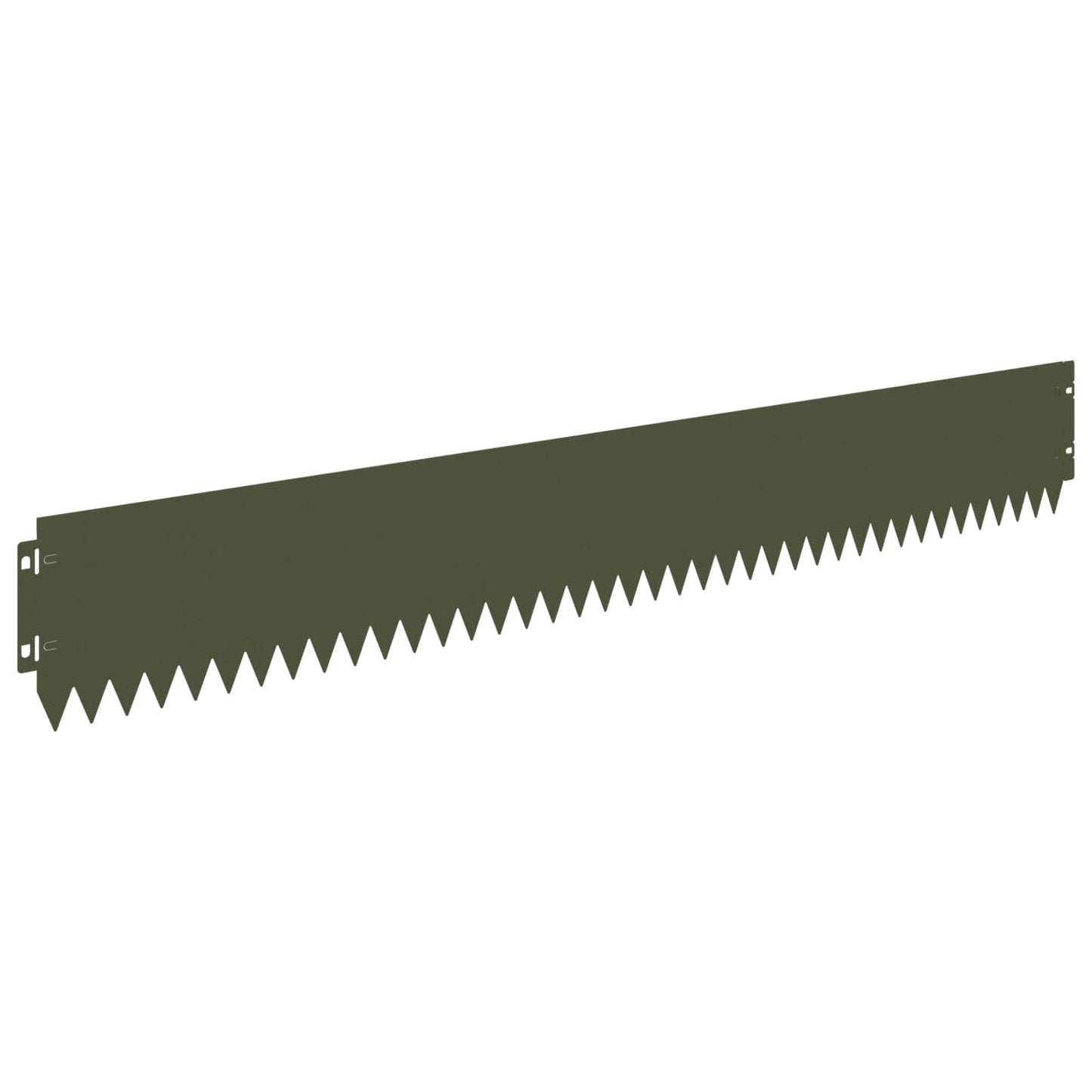 Lawn Edging 20 pcs 103 x 15 cm Steel Olive Green