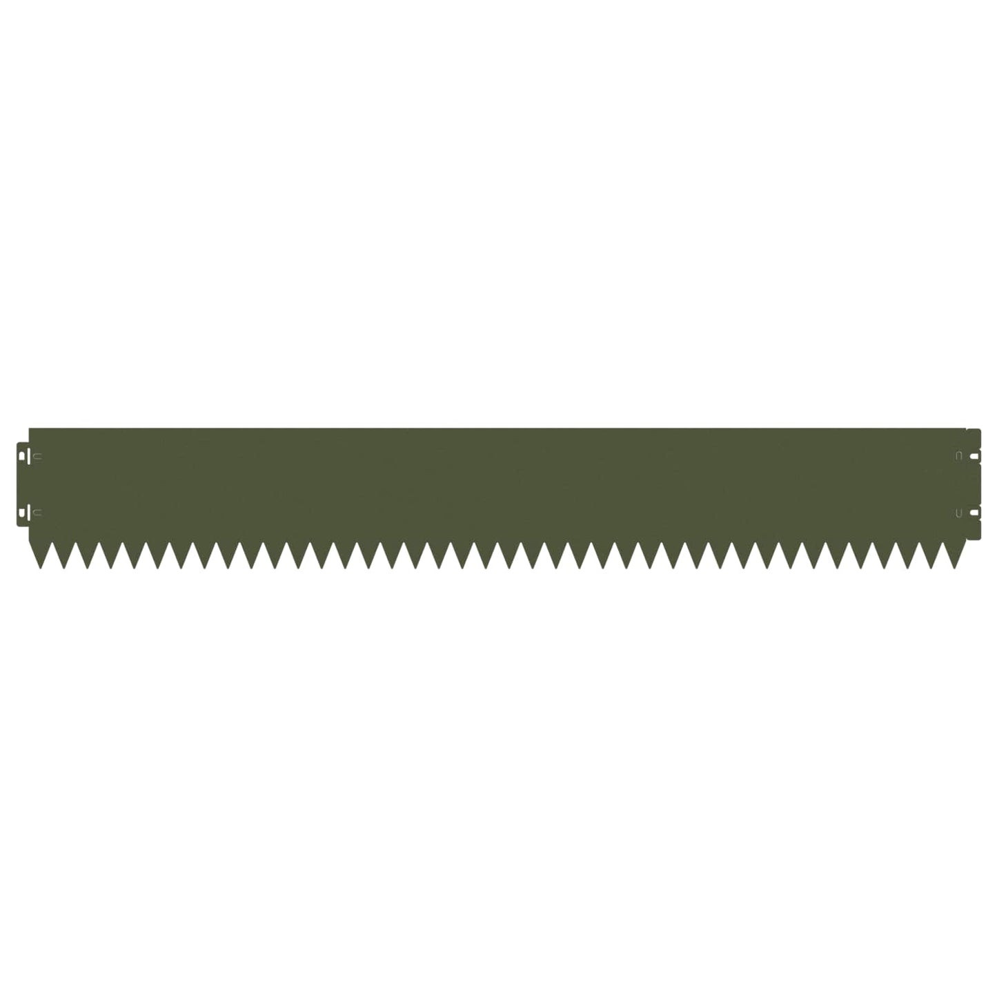 Lawn Edging 30 pcs 103 x 15 cm Steel Olive Green