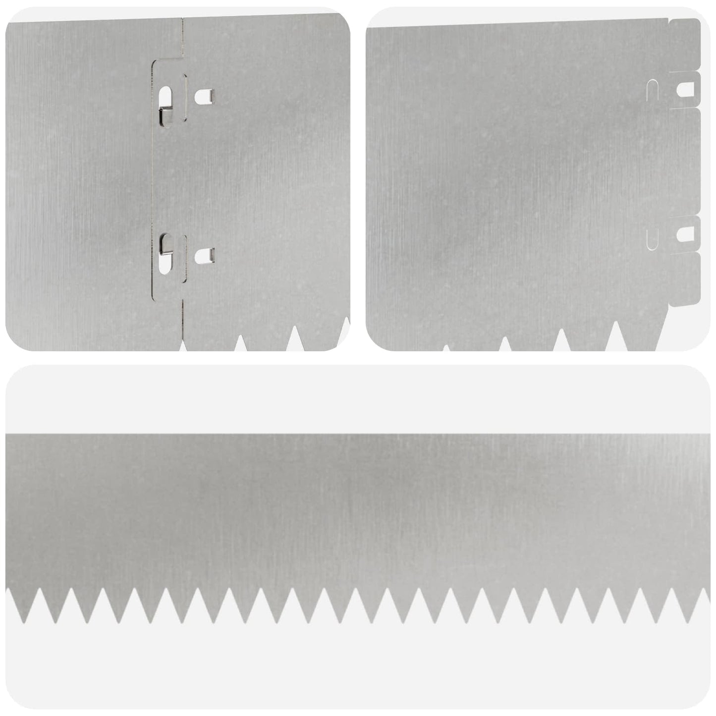 Lawn Edging 10 pcs 103 x 15 cm Steel Silver