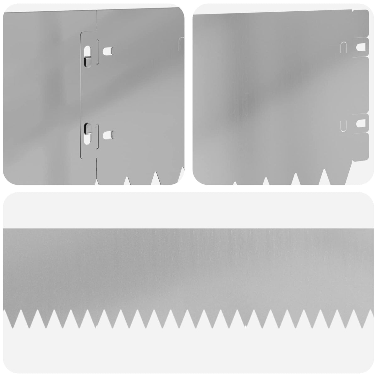 Lawn Edging 30 pcs 103 x 15 cm Steel Silver