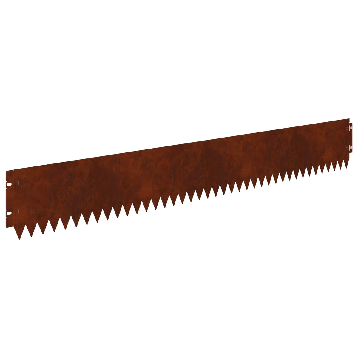 Lawn Edge with Top Fold 10 pcs 103x15cm Steel Rusty