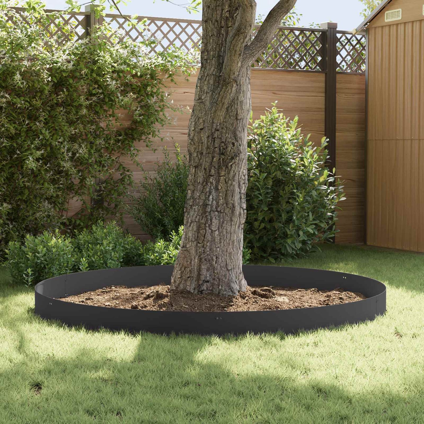 Lawn Edging 10 pcs 103 x 20 cm Steel Black