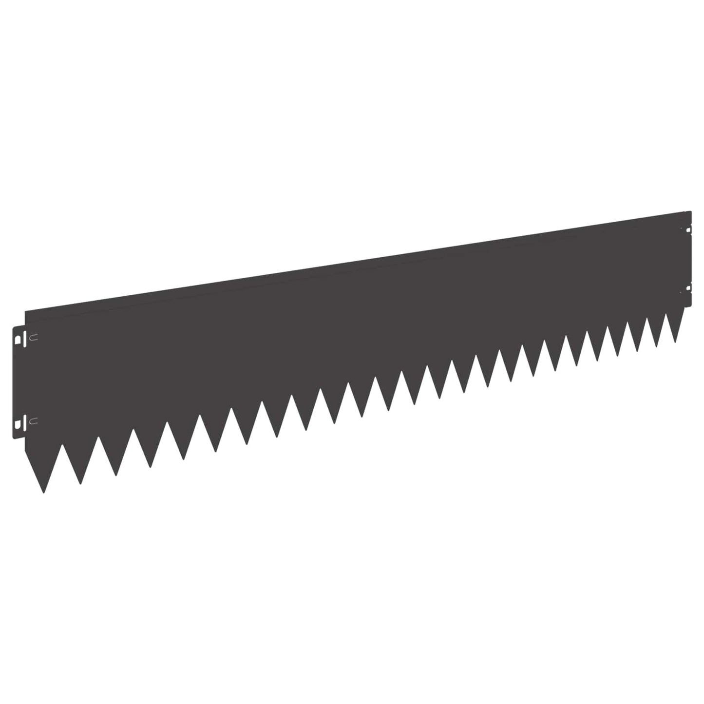 Lawn Edging 30 pcs 103 x 20 cm Steel Black