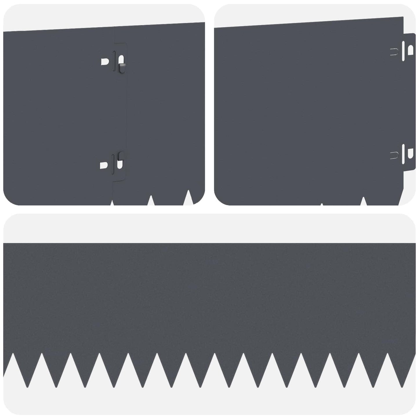 Lawn Edging 30 pcs 103 x 20 cm Steel Anthracite