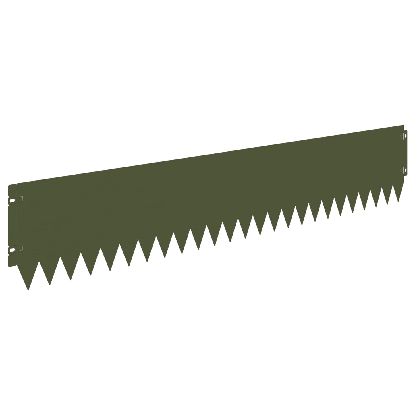 Lawn Edging 10 pcs 103 x 20 cm Steel Olive Green