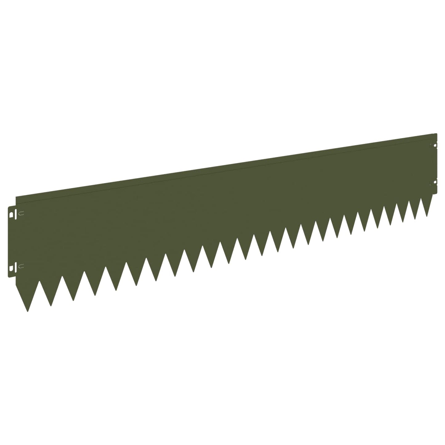 Lawn Edging 30 pcs 103 x 20 cm Steel Olive Green