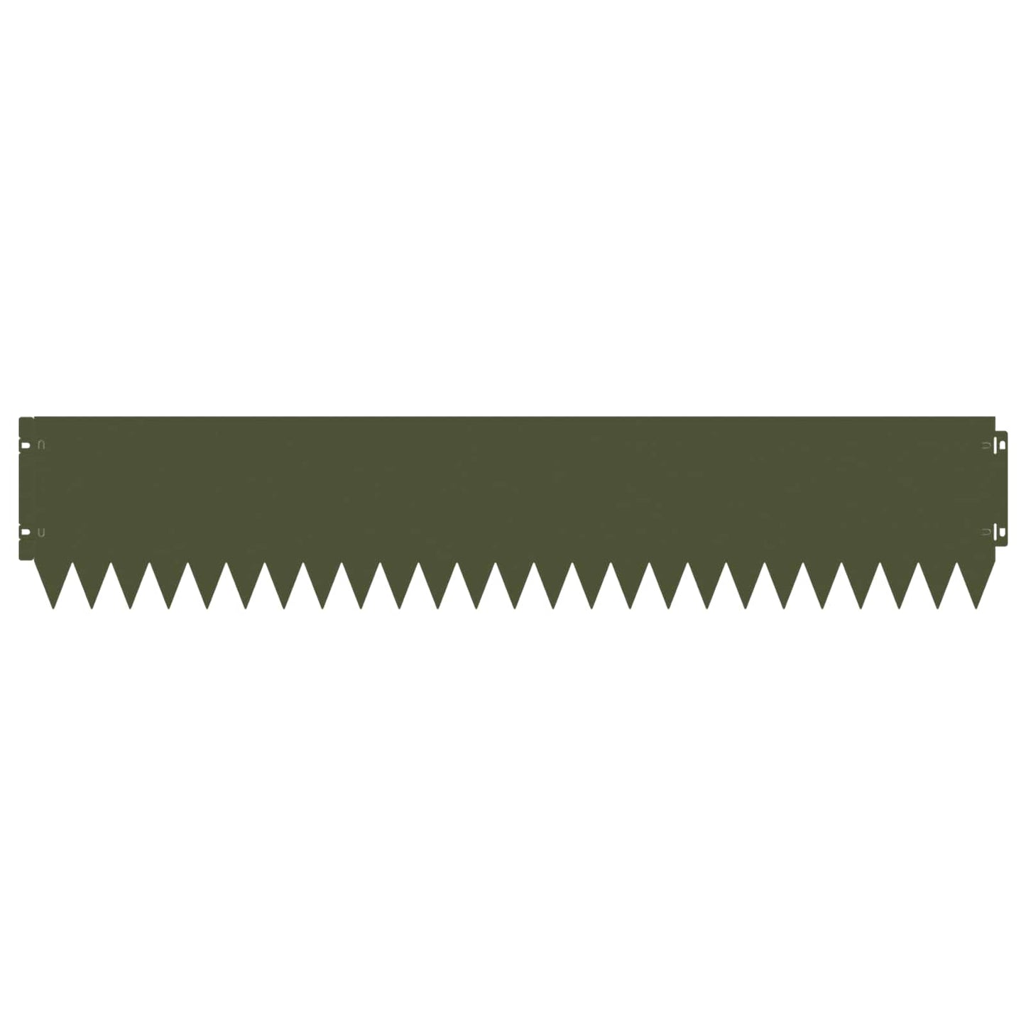 Lawn Edging 30 pcs 103 x 20 cm Steel Olive Green