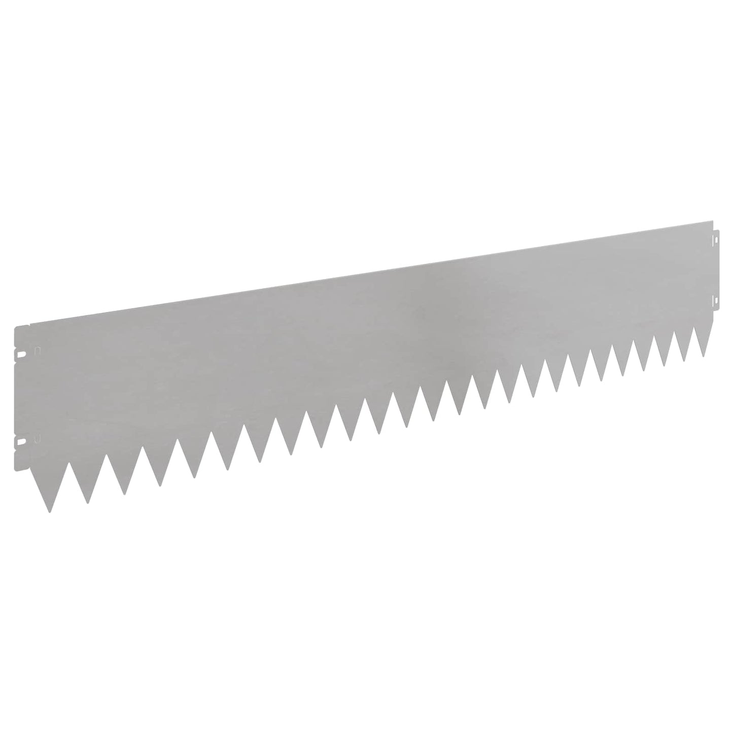 Lawn Edging 10 pcs 103 x 20 cm Steel Silver