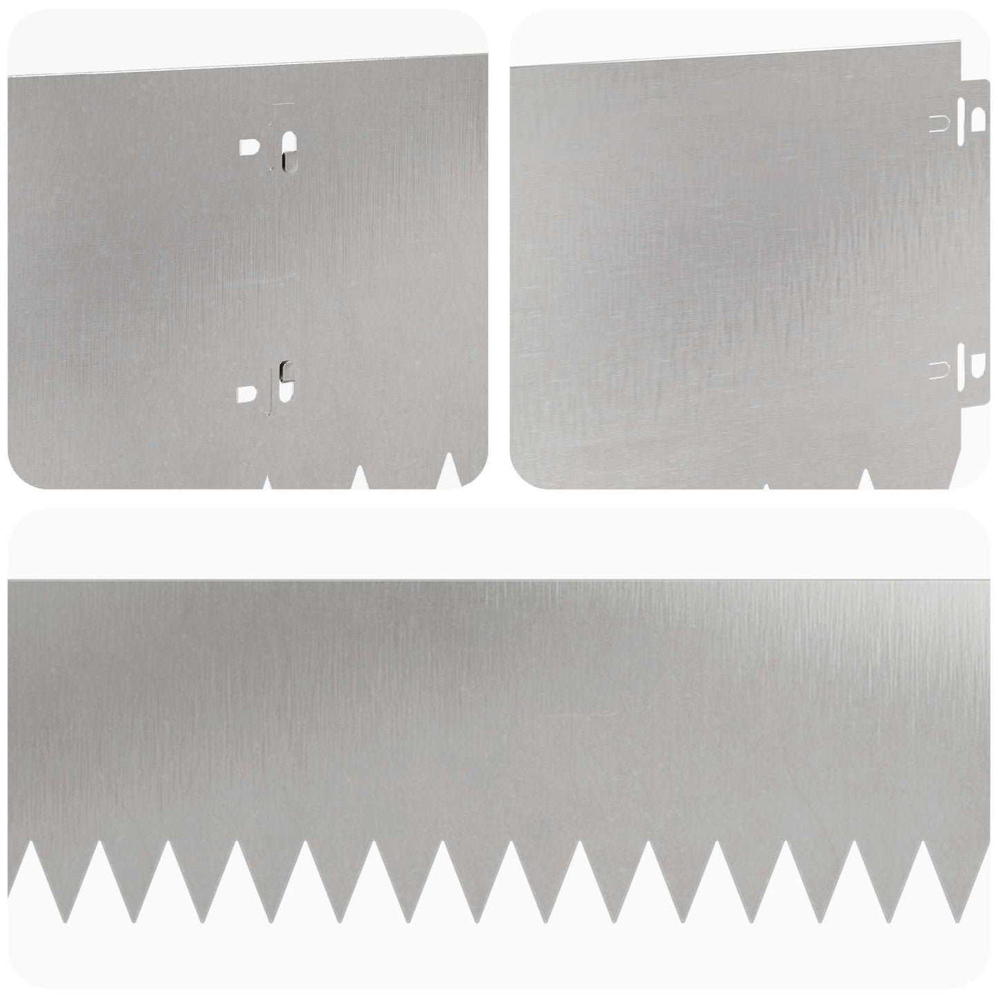 Lawn Edging 30 pcs 103 x 20 cm Steel Silver