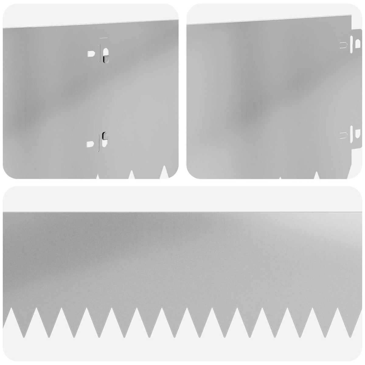 Lawn Edging 10 pcs 103 x 20 cm Steel Silver