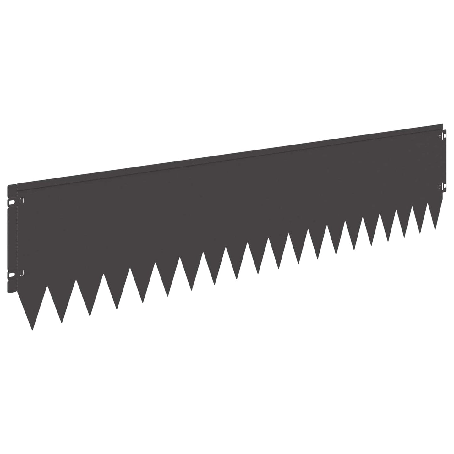 Lawn Edging 10 pcs 103 x 25 cm Steel Black