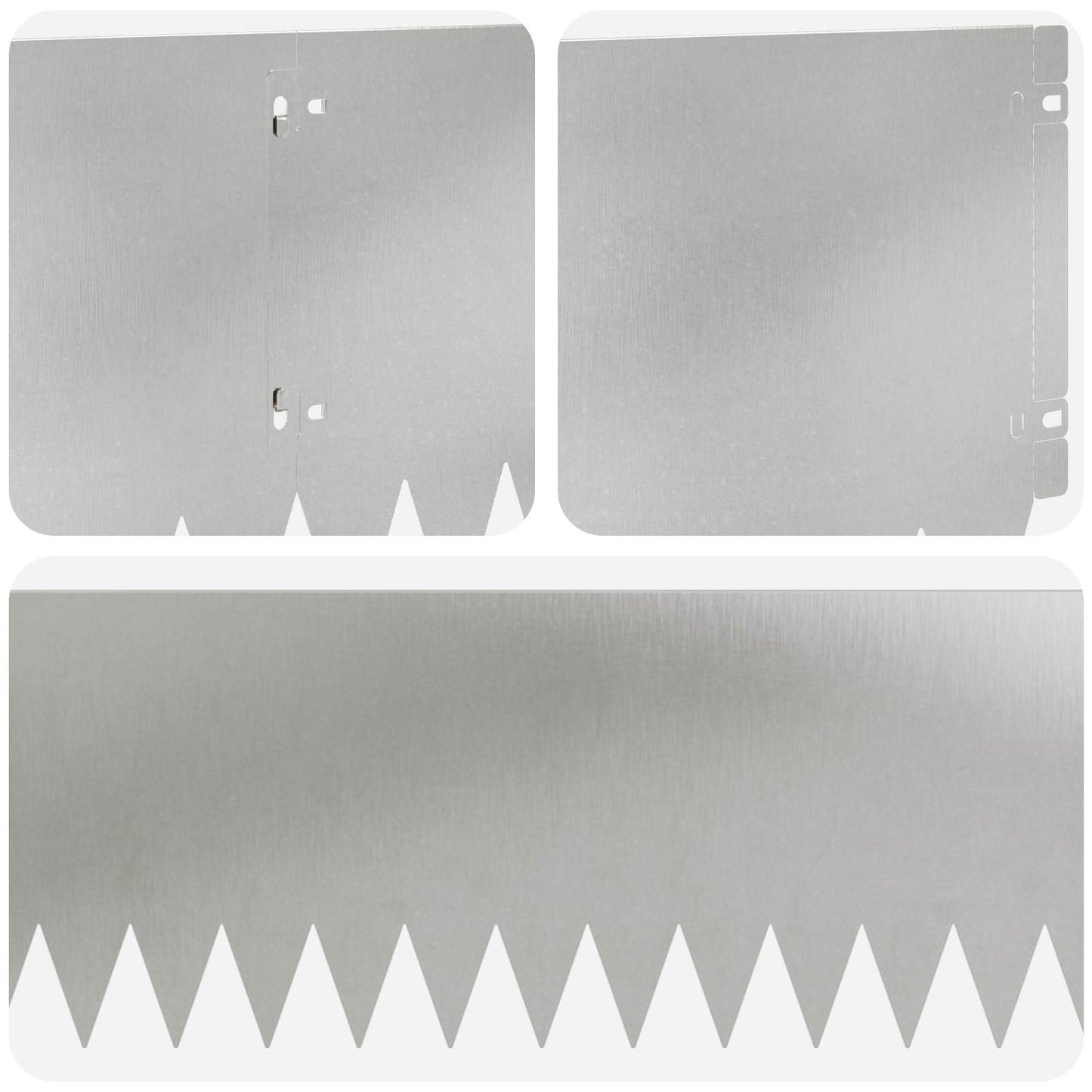 Lawn Edging 20 pcs 103 x 25 cm Steel Silver