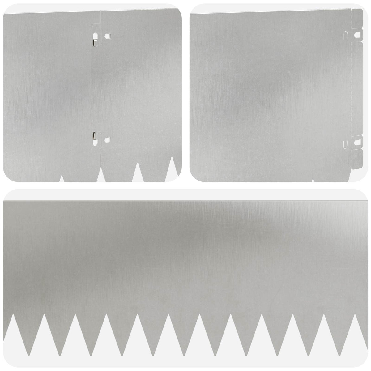 Lawn Edging 20 pcs 103 x 25 cm Stainless Steel Silver