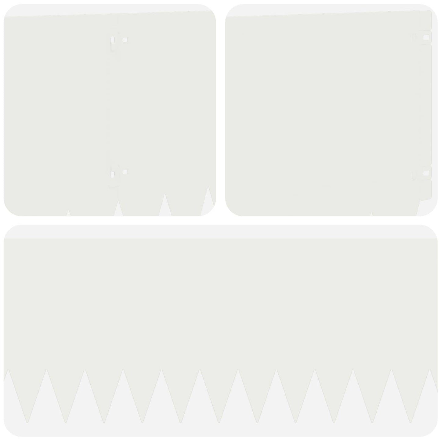 Lawn Edging 20 pcs 103 x 30 cm Steel White