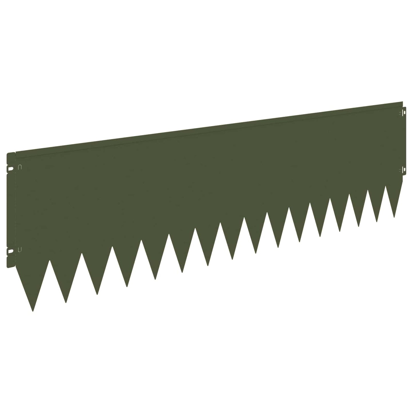 Lawn Edging 10 pcs 103 x 30 cm Steel Olive Green