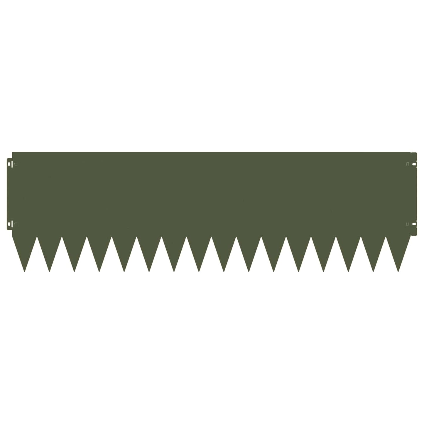 Lawn Edging 20 pcs 103 x 30 cm Steel Olive Green