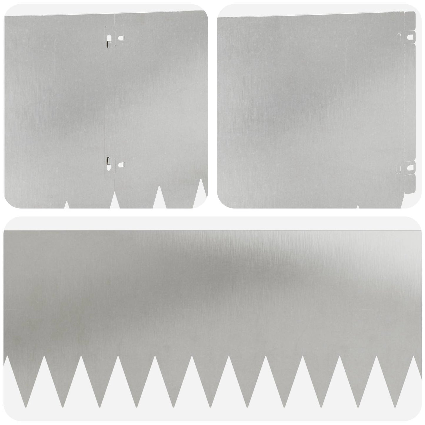 Lawn Edging 10 pcs 103 x 30 cm Steel Silver