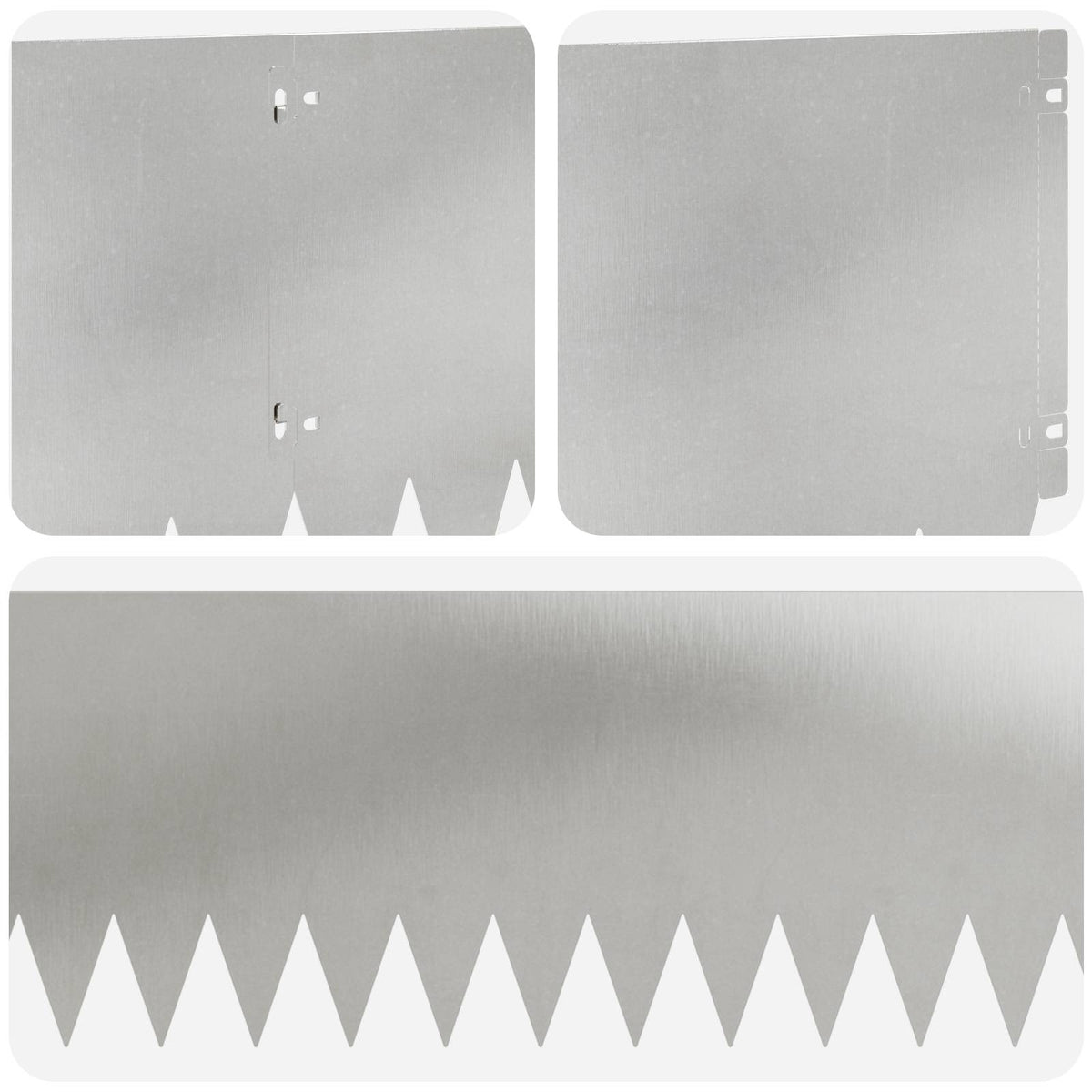Lawn Edging 10 pcs 103 x 30 cm Stainless Steel Silver