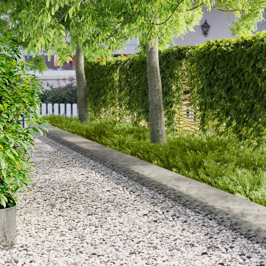 Lawn Edging 10 pcs 103 x 30 cm Steel Silver