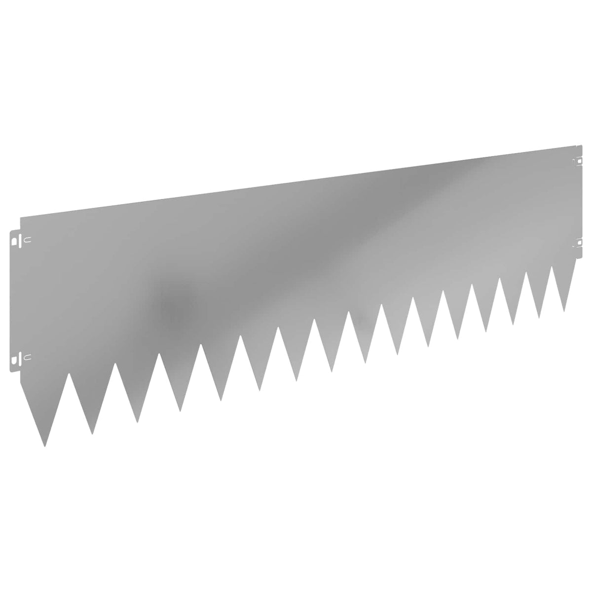 Lawn Edging 20 pcs 103 x 30 cm Steel Silver