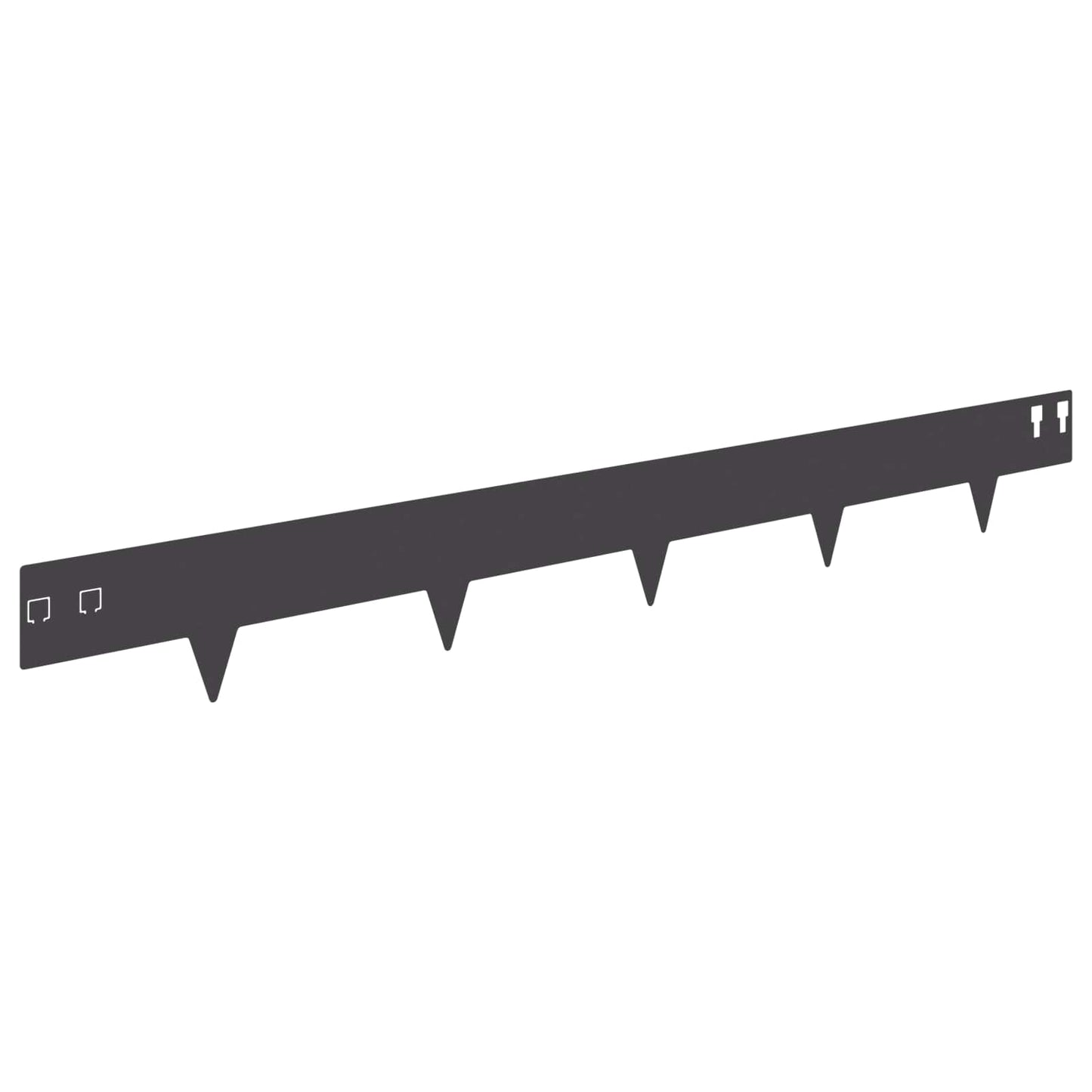 Lawn Edging 10 pcs 100 x 12 cm Steel Black